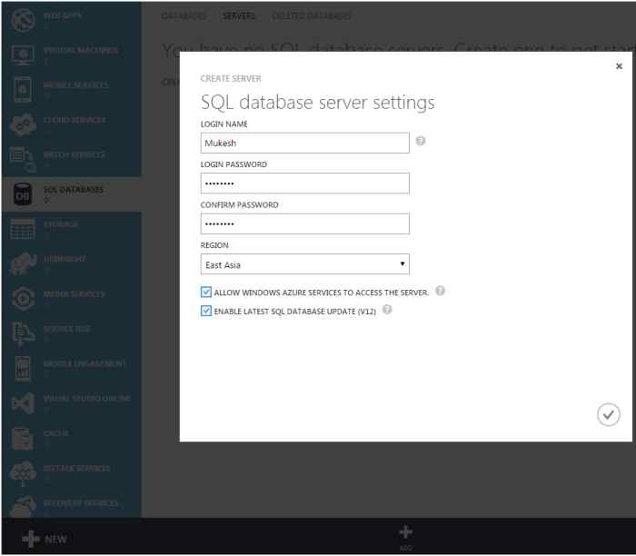 detail of SQL Server